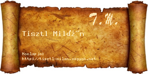 Tisztl Milán névjegykártya