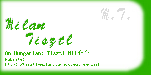milan tisztl business card
